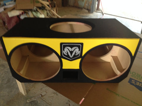 Dodge Charger & Challenger 3 10" 12" Speaker Box 5 cuft Sub Subwoofer Enclosure Carpet Box