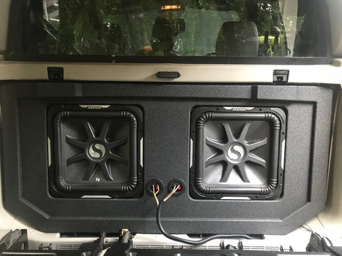 Jonathan's Cadillac Escalade Avalanche Skar Audio EVL 18" Speaker Box Midgate Subwoofer Enclosure