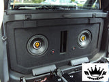 DD Audio 612 Series Chevy Avalanche Cadillac Escalade Speaker Box Midgate Bedliner Sprayed Sub Subwoofer Enclosure