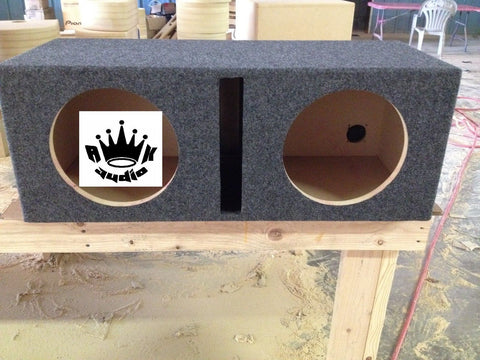 Dual 10" Sub Box 2 10" Speaker Box Ported Sub Subwoofer Enclosure Box