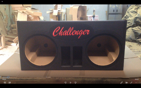 Dodge Challenger 8' 10" 12" Speaker Box 4 cuft Sub Box Subwoofer Enclosure